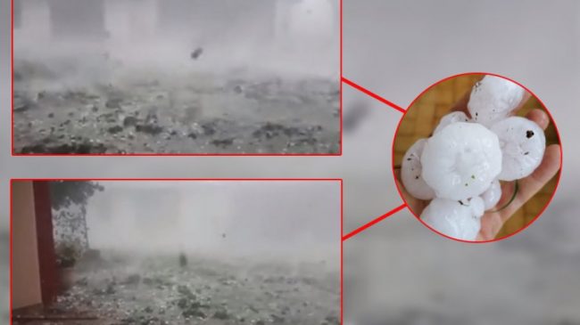 VIDEO/ Italia ‘bombardohet’ nga breshëri gjigant, dëme…
