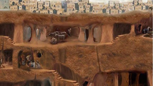 Qyteti i lashtë nëntokësor i shkretëtirës turke…