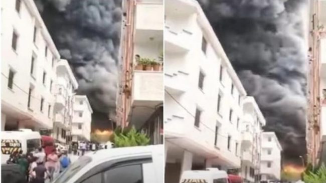 VIDEO/ Zjarr i madh në Stamboll, shpërthen…
