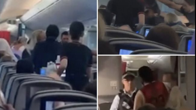 ‘Plas’ grushti mes udhëtarëve në avion, stjuardesa…