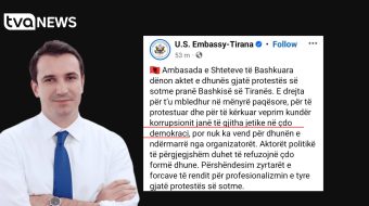 Ambasada Amerikane i kthen kurrizin Veliajt, protestoni…