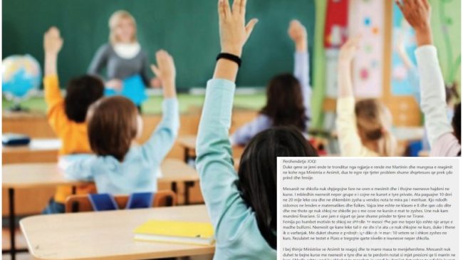 Denoncimi/ “Mësuesit nuk shpjegojnë në shkolla, detyrojnë&hellip;