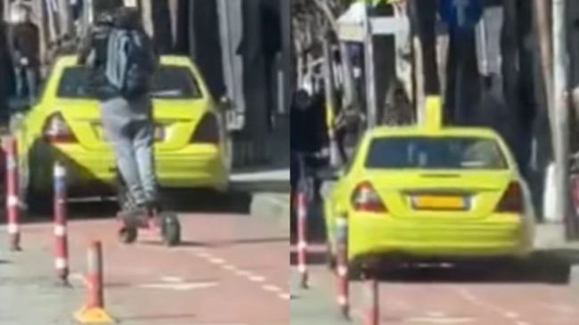 Taksia lëviz në korsi biçikletash, ndëshkohet me&hellip;