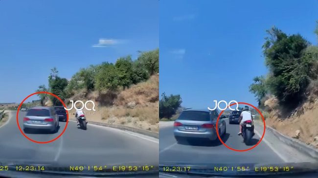 Shpëton për ‘fije’ motoçiklisti, kamikazi me ‘Audi’&hellip;
