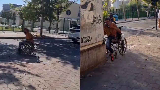 Një tjetër person në nevojë shan kalimtarët&hellip;