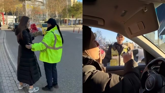 Vajza surprizon policët, u dhuron shporta për&hellip;