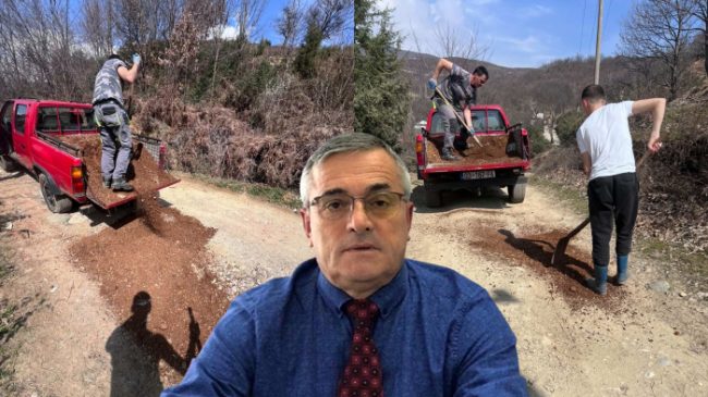 Tropojanët shtrojnë vetë rrugën e lagjes, Byberi&hellip;