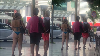Turiste me bikini në qendër të Durrësit,&hellip;
