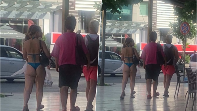 Turiste me bikini në qendër të Durrësit,&hellip;