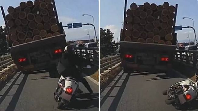 Momenti dramatik kur një kamion me dru&hellip;