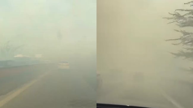 Pamje apokaliptike në autostradë: Tymi i shkurreve&hellip;