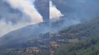 Zjarr i madh pranë Stojanit, në rrezik&hellip;