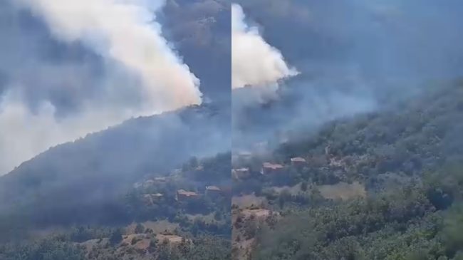Zjarr i madh pranë Stojanit, në rrezik&hellip;