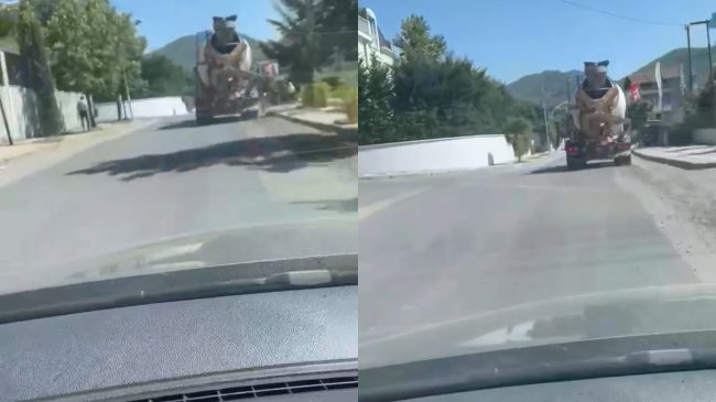 Betonierja “mbjell” beton në rrugën pranë TEG-ut