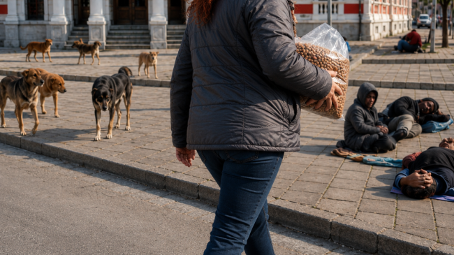 Brruna e Vlorës vjedh ushqimin e qenve&hellip;
