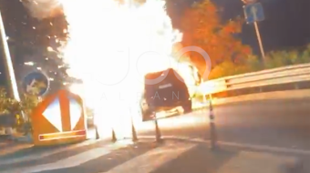 Shpërthen në flakë një automjet në Shkozë