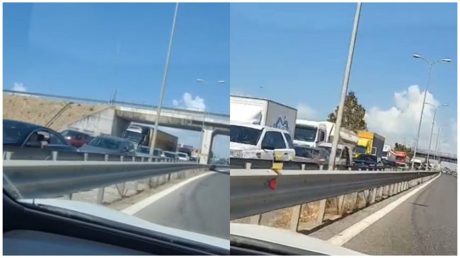 Trafik kilometrik në aksin Kavajë-Rrogozhinë, bllokohet qarkullimi&hellip;