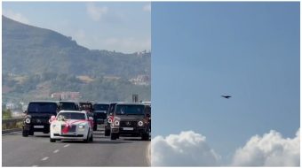 Shqiponja ‘i uron’ jetë të lumtur çiftit