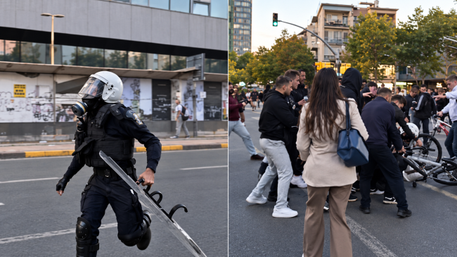 E pabesueshme: Rinia rreh policin me skafandër&hellip;