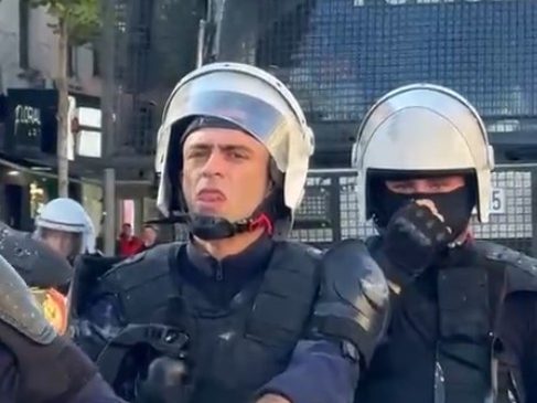 Polici i FNSH nxinë me shkop gome&hellip;