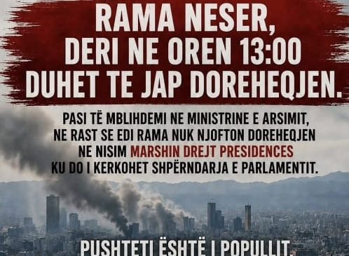 “Jep dorëheqjen deri nesër, ose ndryshe…”, studentët&hellip;