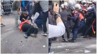 Policia mbyt me gaz dhe spraj protestuesit,&hellip;