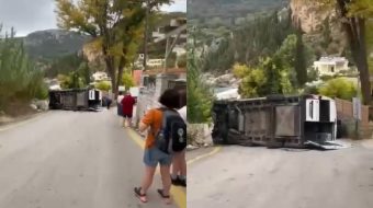 U rrokullis tre herë, autobusi me shqiptarë&hellip;